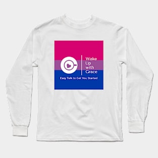 WUWG White Logo_Bi Flag Long Sleeve T-Shirt